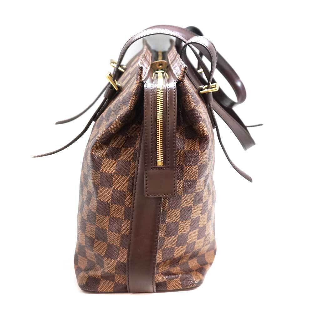 Louis Vuitton Chelsea Tote Bag Shoulder Damier Ebene Brown Leather - Picture 2 of 9